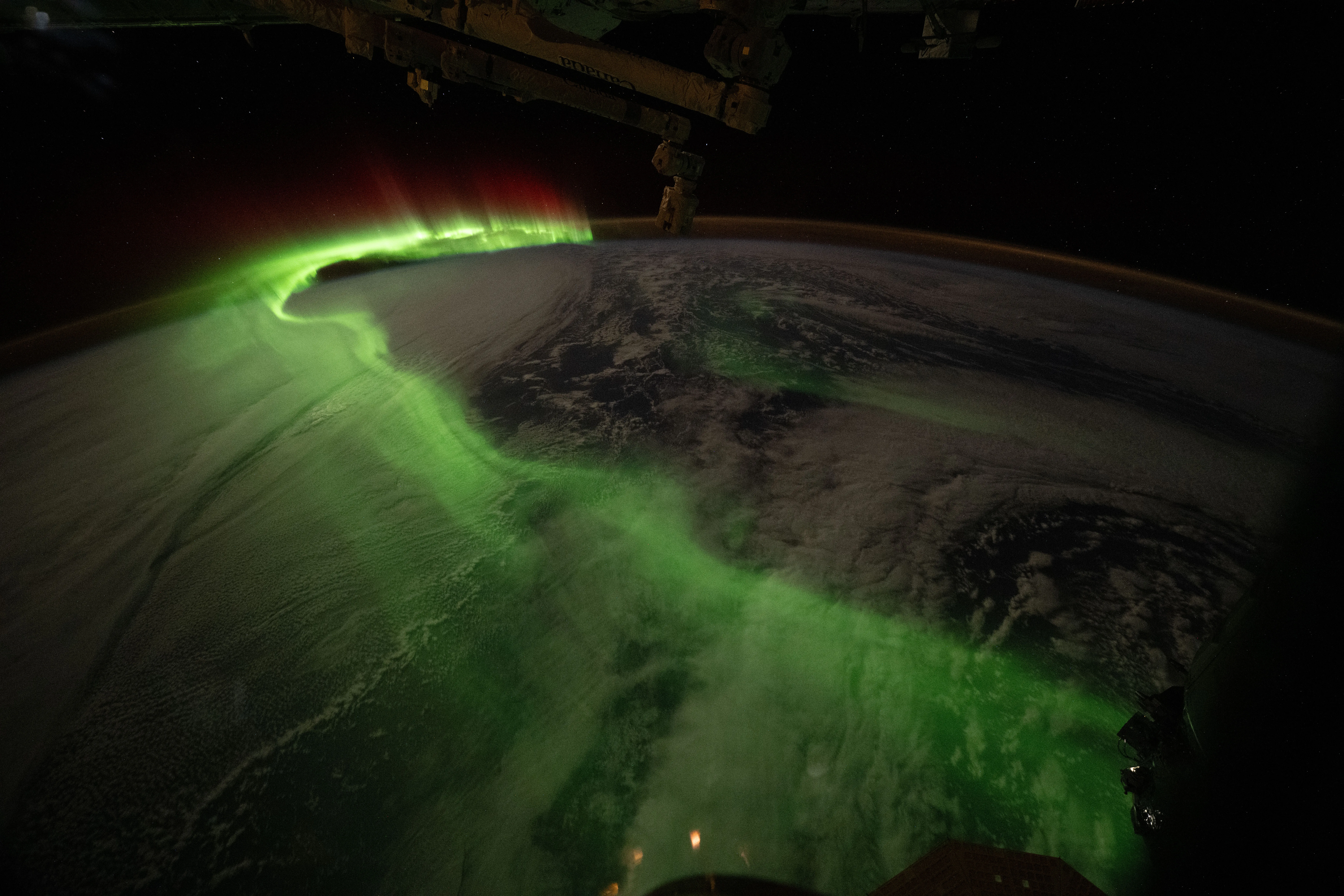 Aurora Australis Captured from ISS Over Indian Ocean