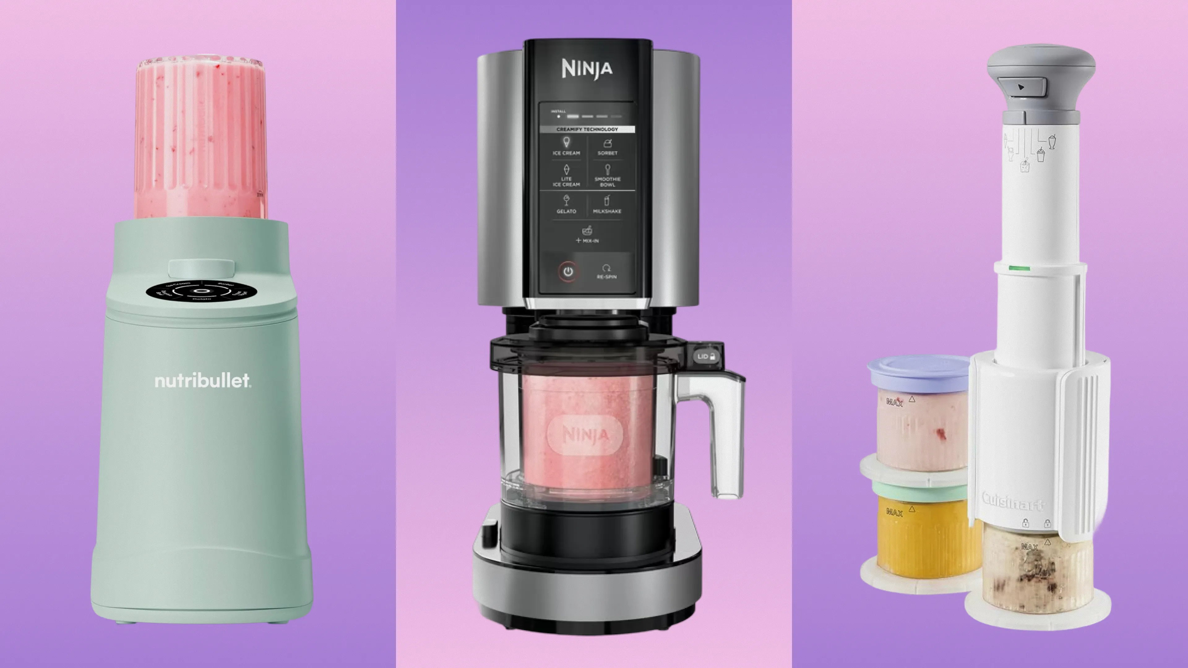 Cuisinart and Nutribullet Challenge Ninja Creami Ice Cream Maker